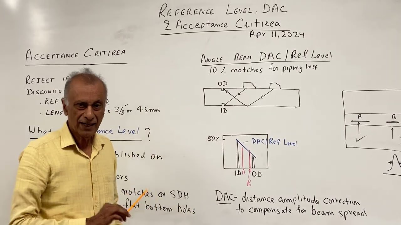 Ультразвуковая дефектоскопия сварных швов (Birring 202 UT): контрольный уровень, DAC и применение...