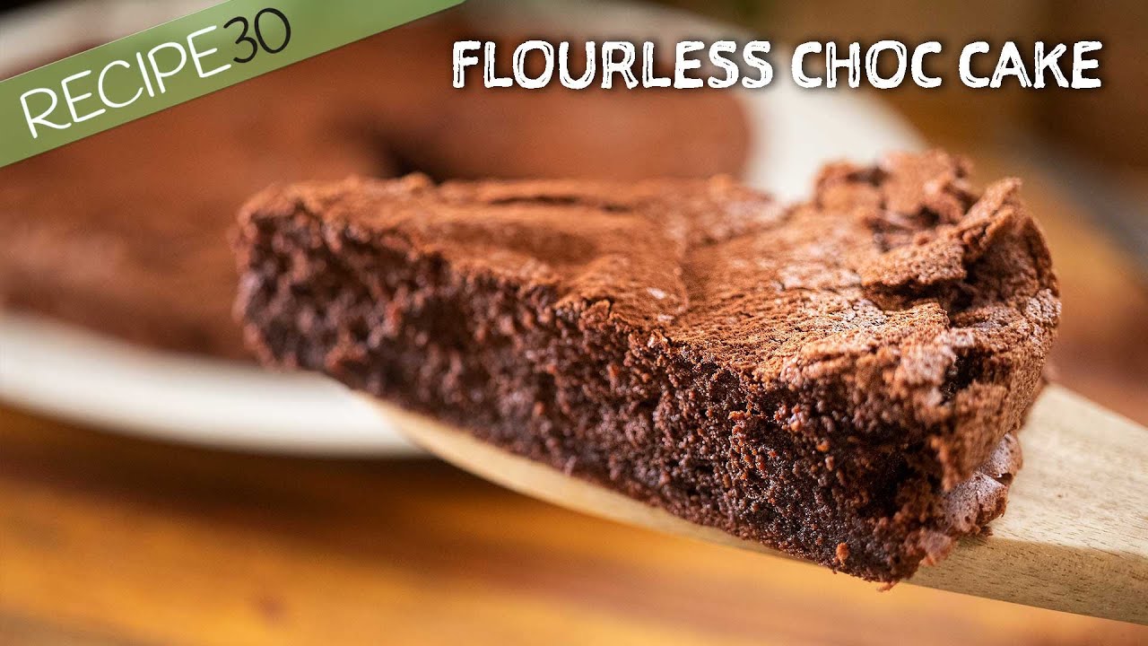 You won’t believe there’s no flour in this chocolate cake with berries