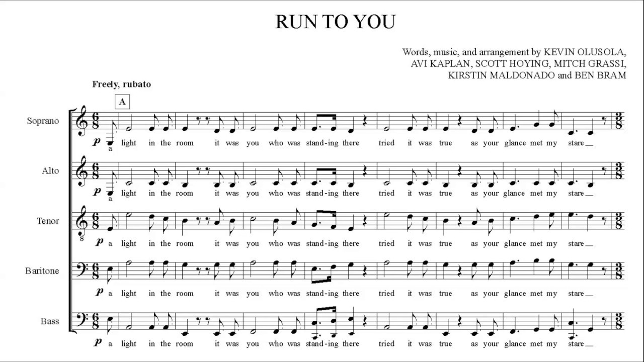 Run To You (Soprano Part Only)