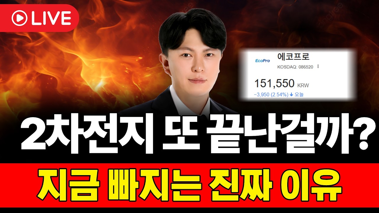 🔥2차전지 또 끝난걸까? 배터리 지금 빠지는 진짜 이유🔥 네모경제 라이브