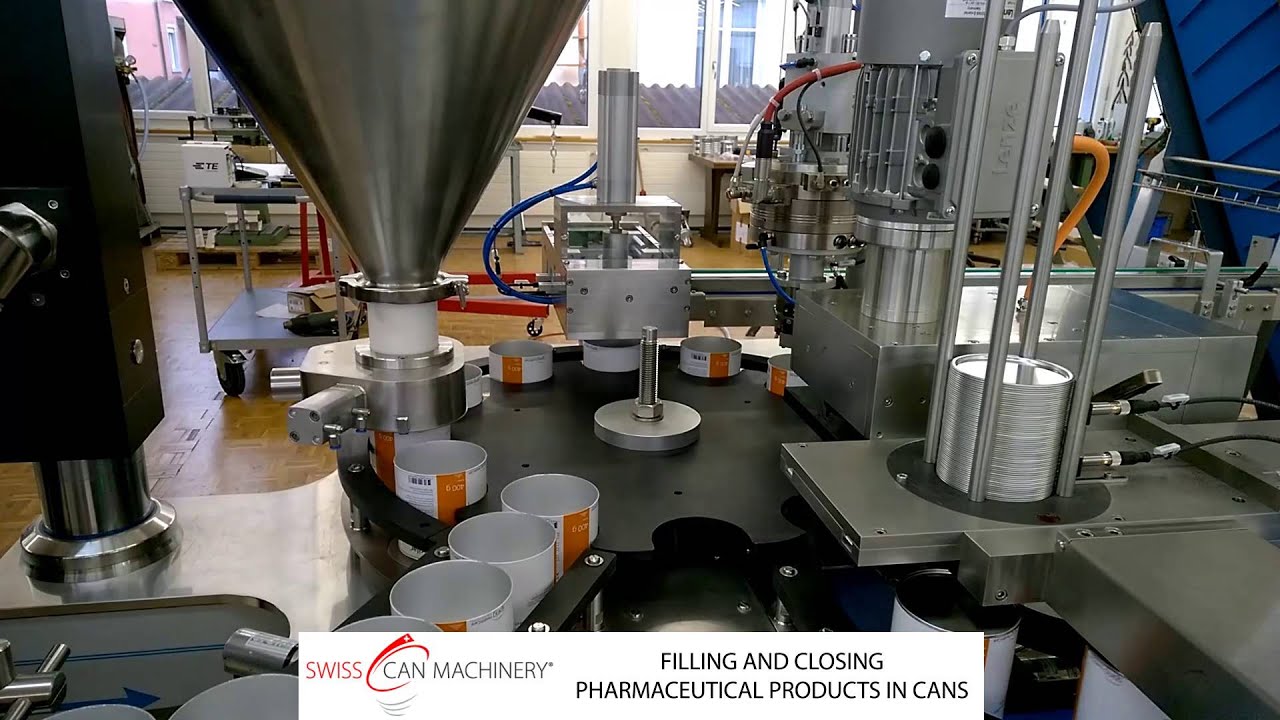 Filling and seaming of cans for the PHARMACEUTICAL INDUSTRY