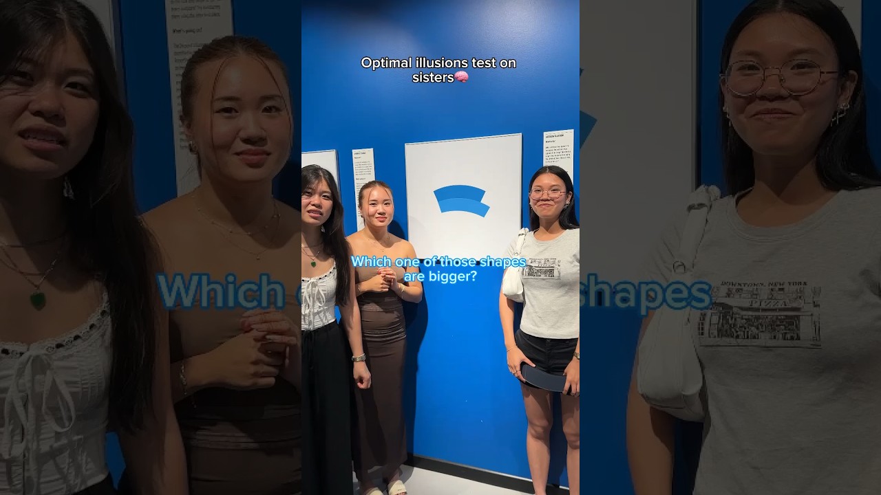 Optical illusion test on sisters🤫 #couple #couplegoals #relationship #sister #sisters #funny #fun