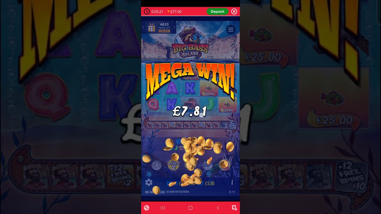 &pound;5 Big Bass Splash Bonus is INSANE!!! UK Casino Real Money!