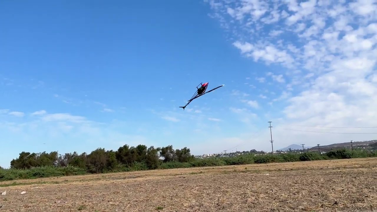Logo 700 - Quick 1600 RPM rip with Rotorflight 2 and an incomplete tune
