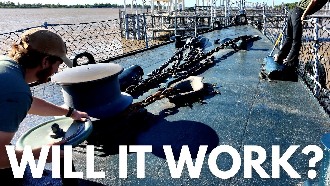 UNSEEN FOOTAGE: Testing the Anchor Windlass of WWII Destroyer│DAY 1 of USS KIDD's Departure Prep