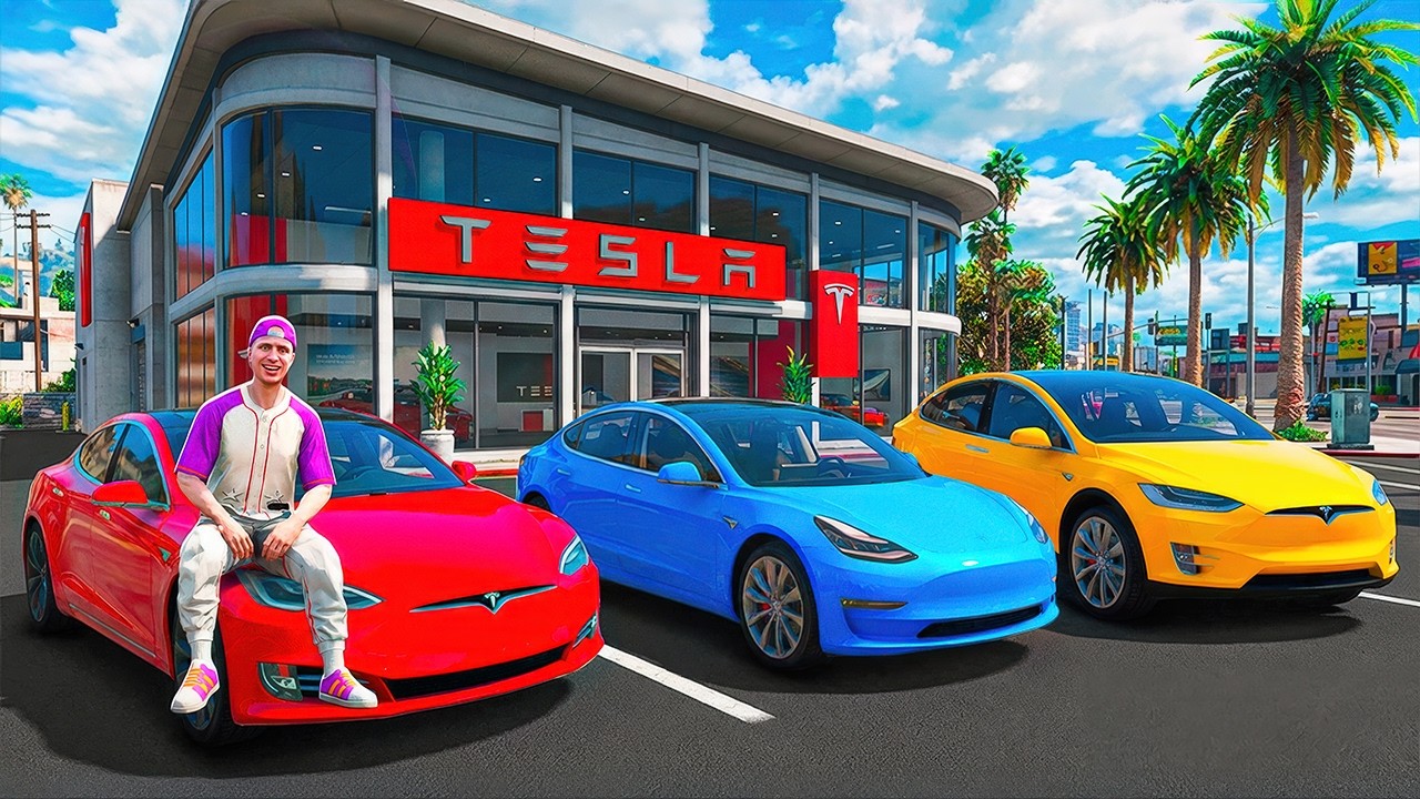 AM furat MASINA TESLA de la ELON MUSK in GTA 5!