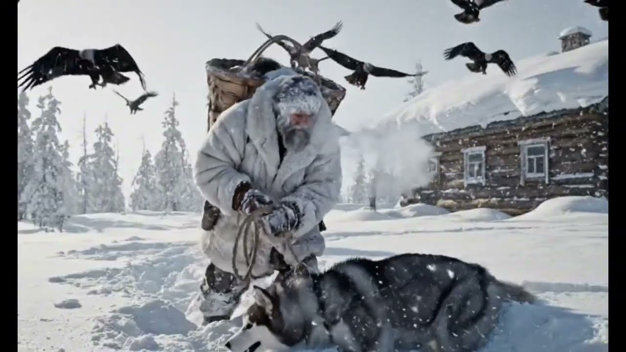 At -90&deg;C Old Hero Fights Off Eagles | Save Injured Husky in Extreme -90&deg;C Blizzard