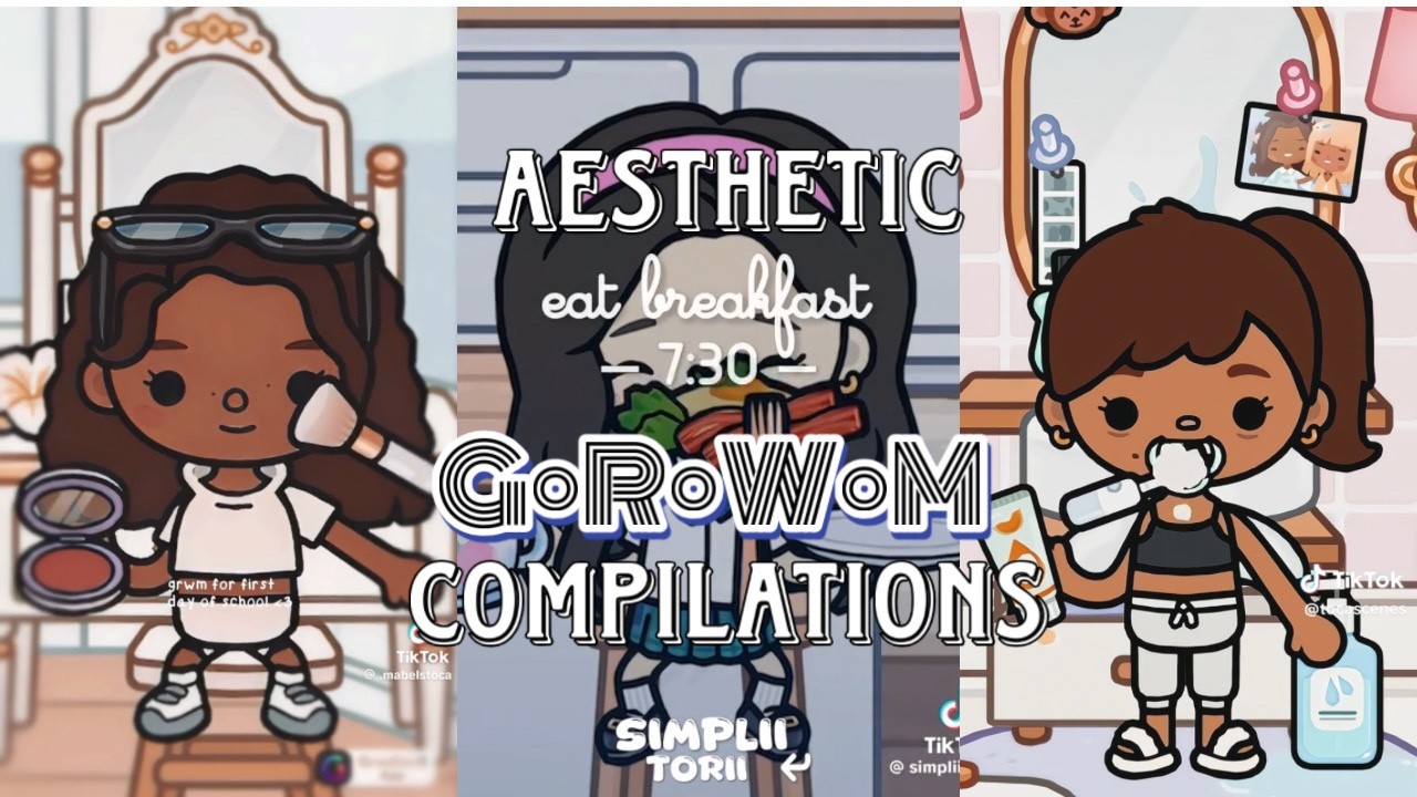 *Aesthetic* Tocaboca grwm compilations 🥨✨