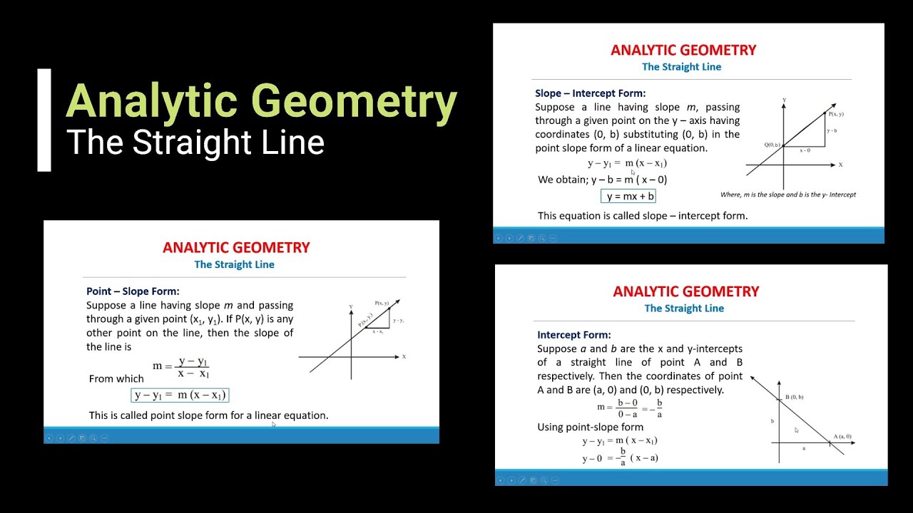 Analytic Geometry: The Straight Line