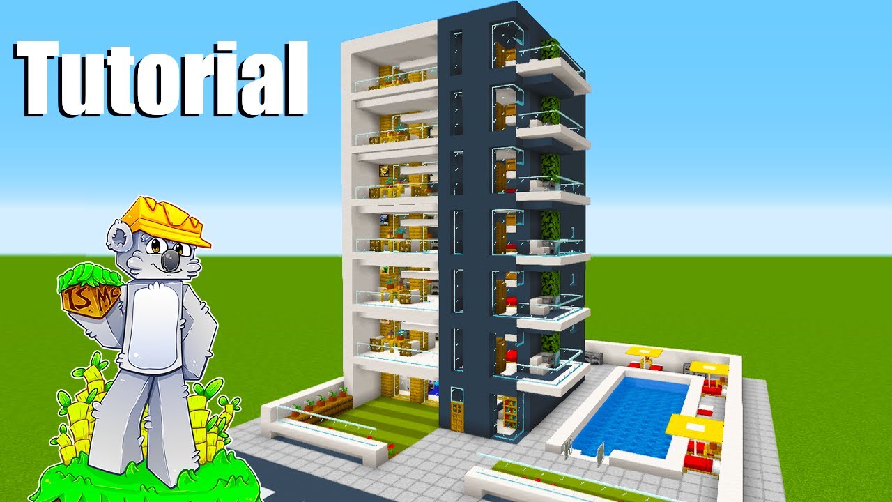 Minecraft Tutorial: How To Make A Modern Apartment Building 