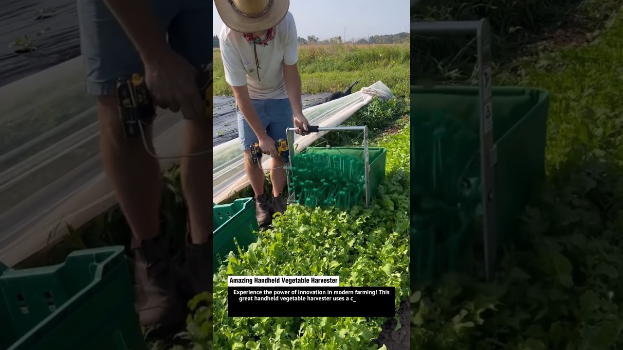 Amazing Handheld Vegetable Harvester &ndash; Genius Drill-Powered Farming Tool You Need to See!