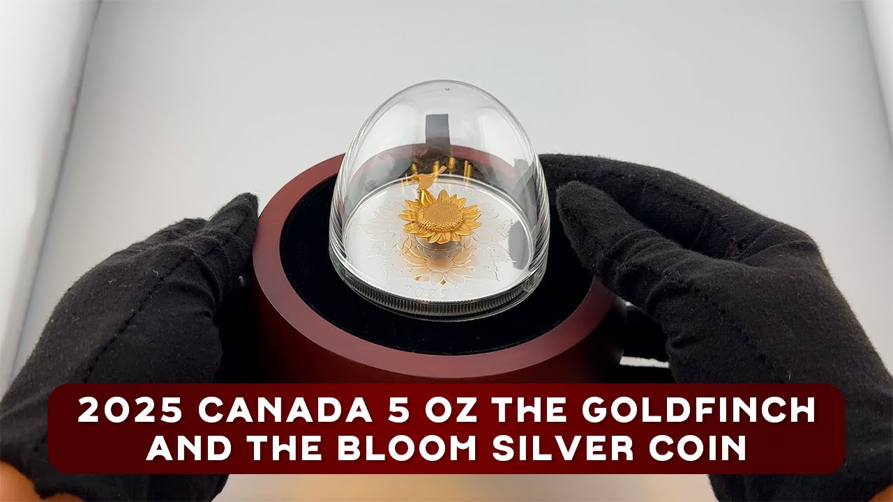 2025 Canada 5 oz The Goldfinch and The Bloom Silver Coin