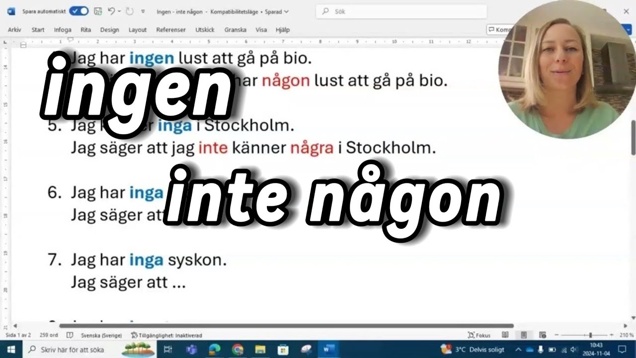Ingen - inte någon