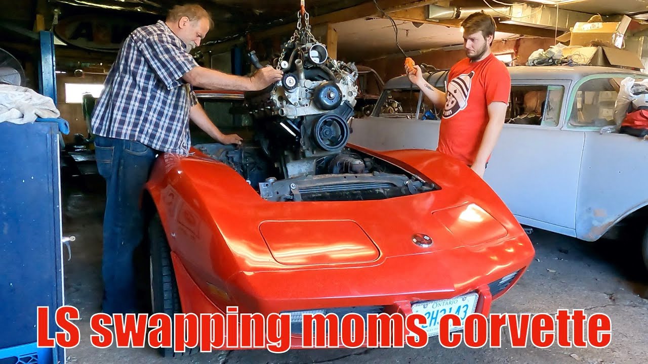 LS swapping my moms 1976 Corvette Stingray in one week