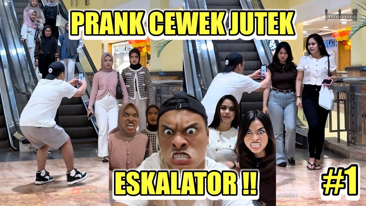 PRANK CEWEK JUTEK | PRANK FILTER ESKALATOR | PRANK PEKANBARU