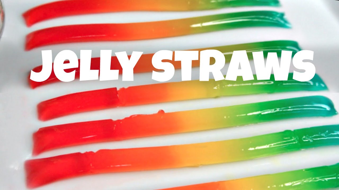 DIY RAINBOW Konnyaku Jelly Straws Recipe -- You Made What?!
