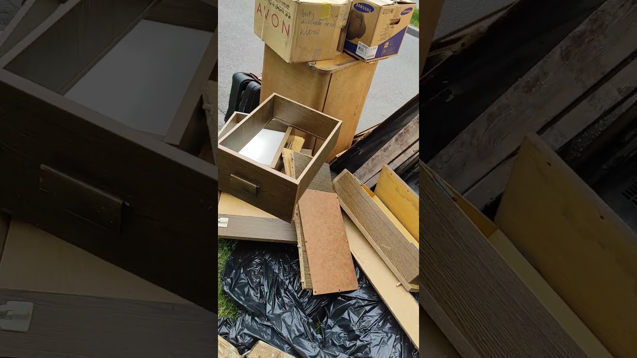 Dumpster, curbside junk and junk pile compilation. Poland.