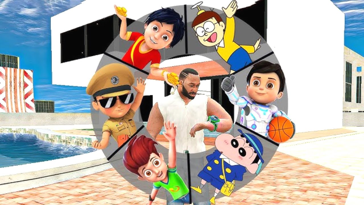 Franklin Playing As A Every CARTOON SUPERHERO in INDIAN BIKE DRIVING 3D