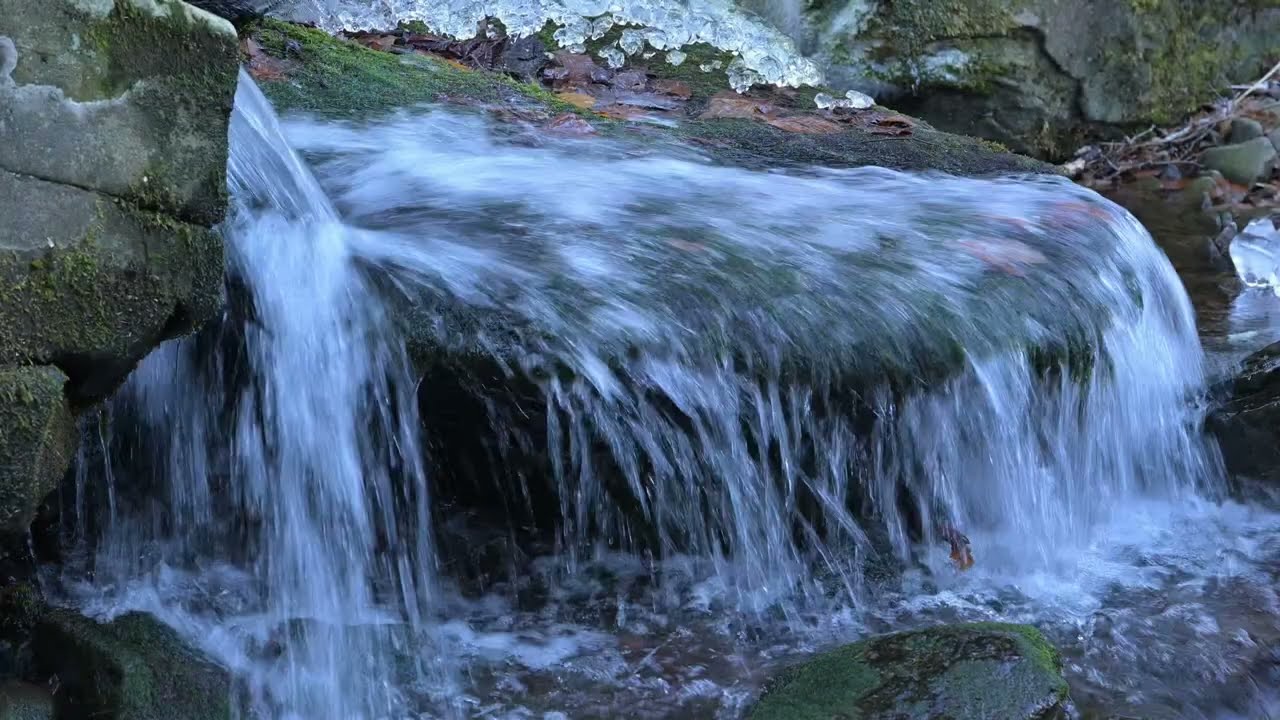 Flowing waters and ice.