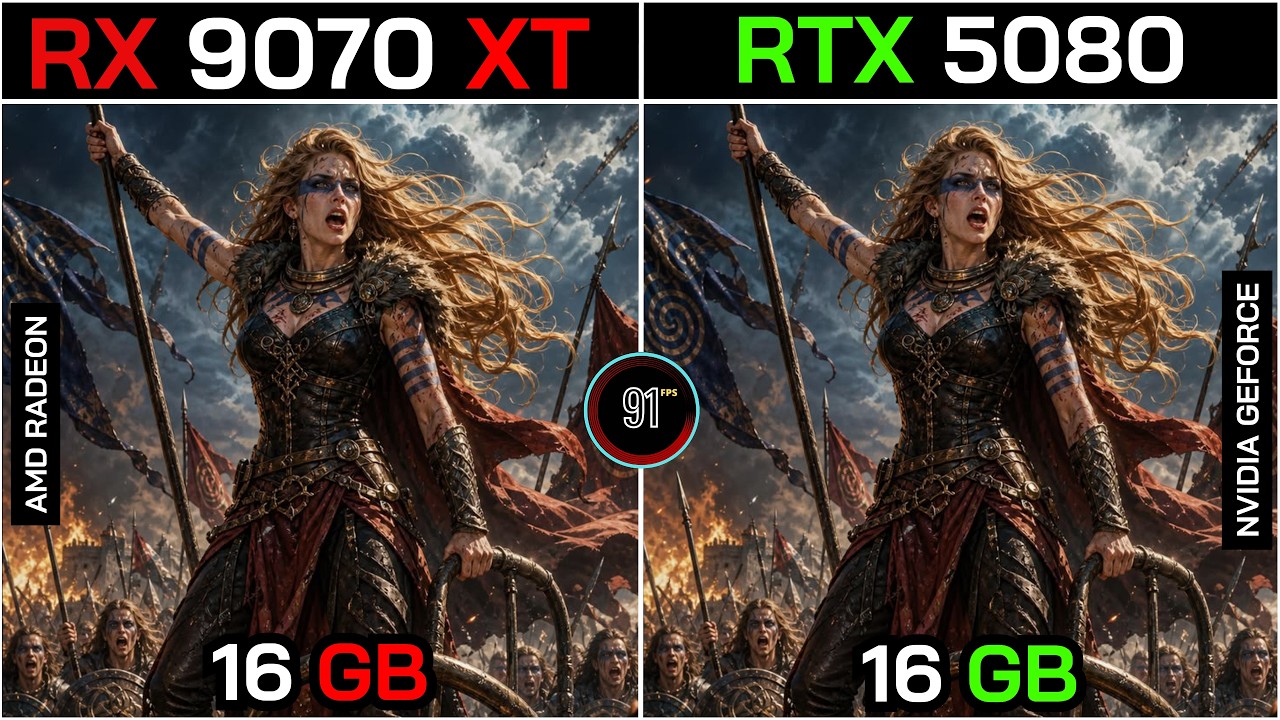 RX 9070 XT VS RTX 5080+ Ryzen&trade; 7 9800X3D : TEST IN 20 GAMES