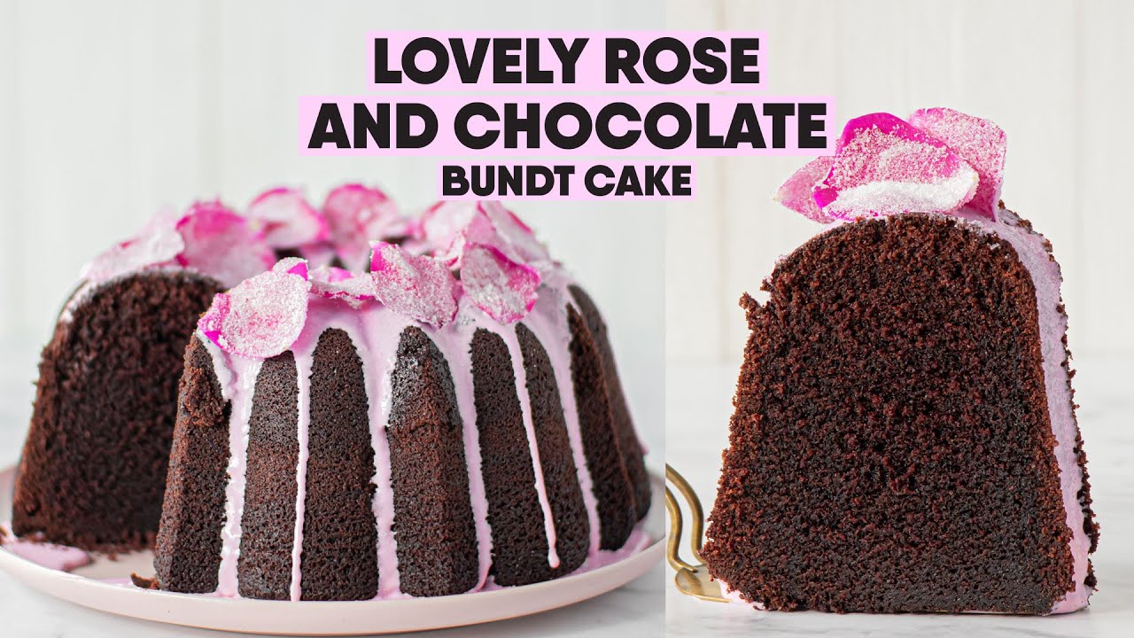 Easy Rose & Chocolate Bundt Cake - The Scran Line