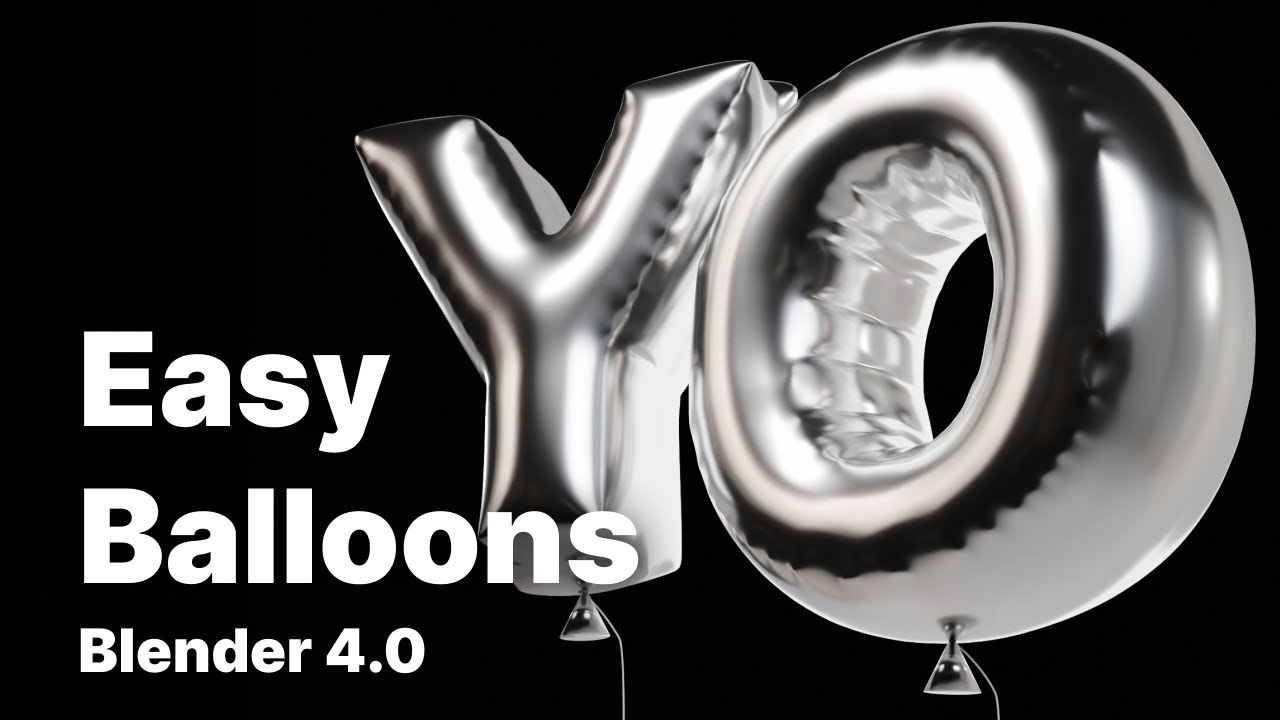 How To Create 3D Ballons with Text in Blender 4.0 | Tutorial