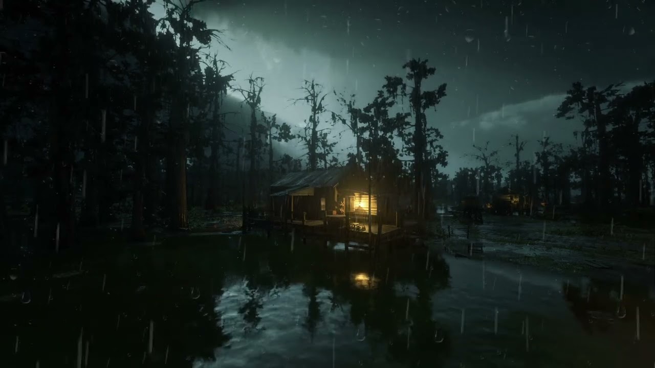 Sleep Instantly Heavy Rain Pouring on Old Wood | Beat Insomnia & Stress