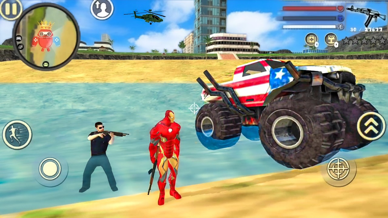 Iron Rope Hero Vice Town City - Fun at NY City Monster Truck - Android Gameplay