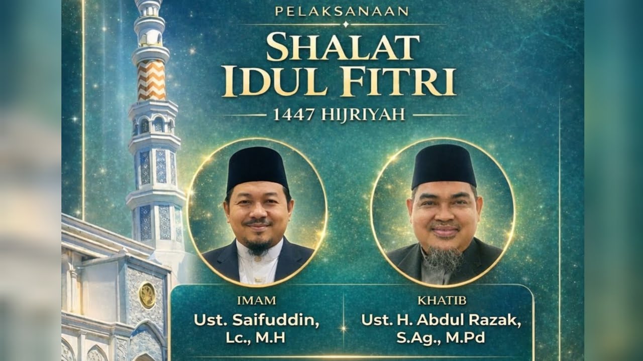 Live !!! Shalat & Khutbah Idul Fitri 1447 H / Masjid Taqwa Muhammadiyah - Ustadz Abdul Razak, M.Pd
