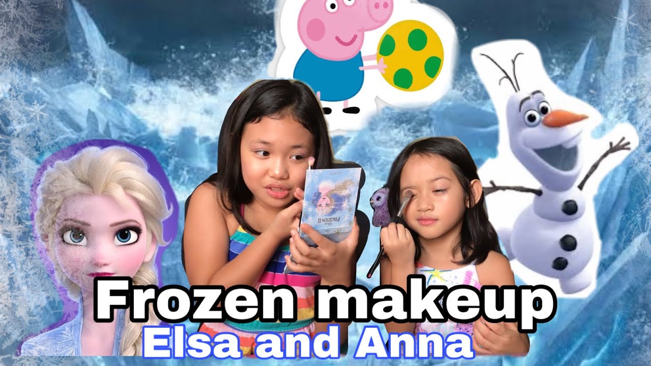 (ELSA) Frozen makeup transformation/tutorial for kids ☃️❄️