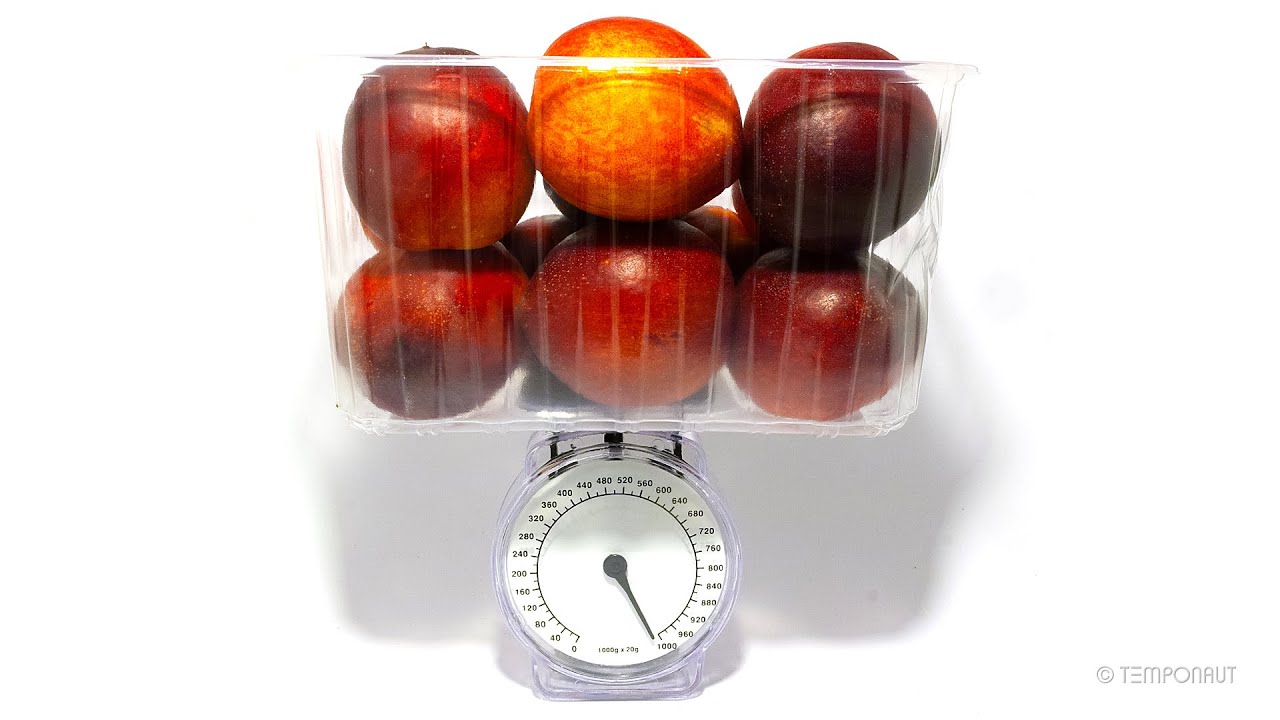 Rotting Nectarines on Scale Timelapse