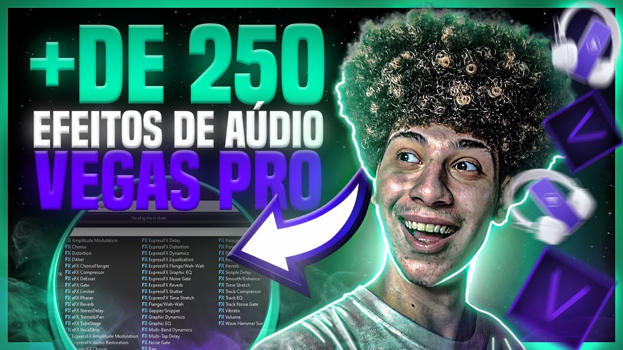 REVELADO! +DE 250 efeitos de ÁUDIO do VEGAS PRO que você não sabia QUE EXISTIAM!