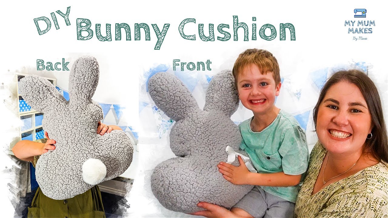 DIY BUNNY SHAPED CUSHION | Sewing Tutorial for Easter or Spring Décor