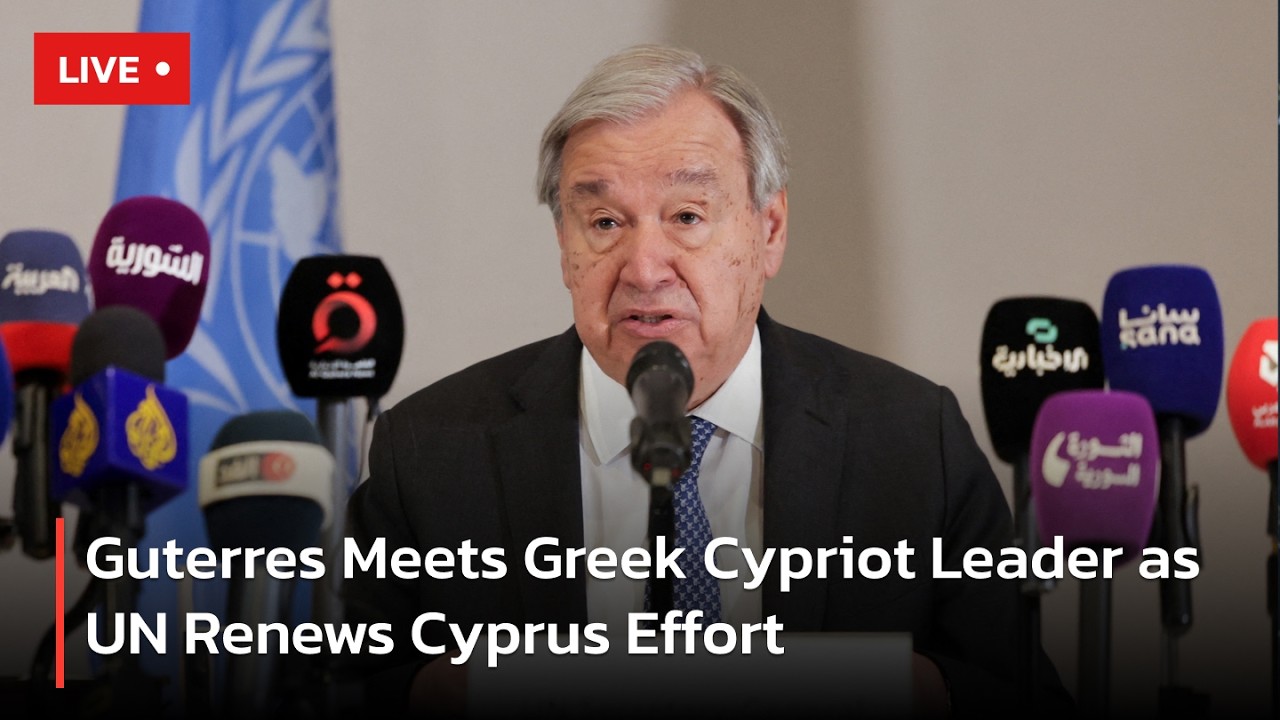 LIVE | Guterres Begins Cyprus Peace Mission with Christodoulides at Presidential Palace | AC113