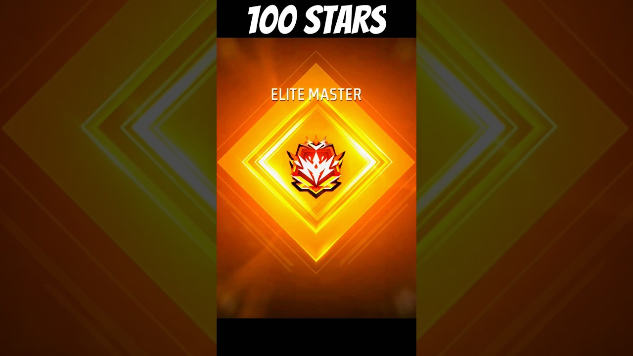 free fire elite master to grandmaster 100 Star's in CS rank 90 to 100 in 22 seconds #shortsfeed