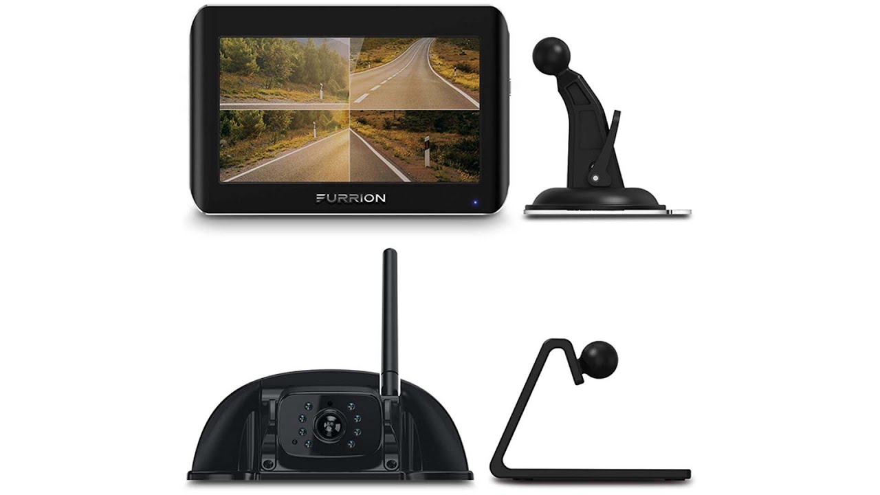 Furrion Vision S 7 Inch Wireless RV Backup System with 1 Rear Sharkfin Camera, Infrared Night Vision