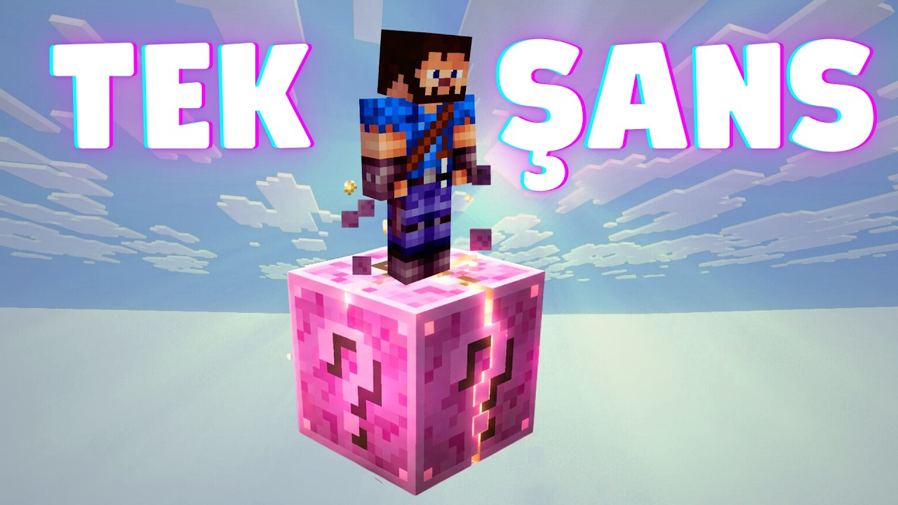 Bir ŞANS BLOĞUNDA Hayatta Kalmaya Çalışmak - Minecraft One Lucky Skyblock