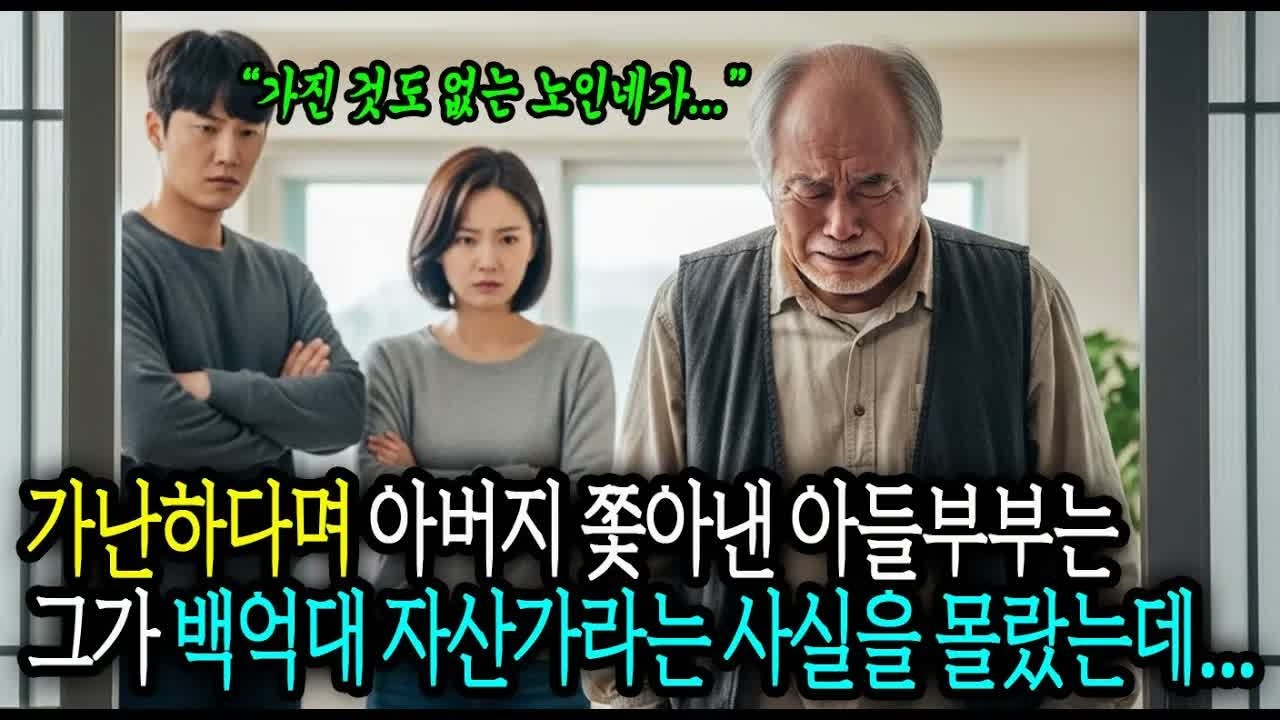 '가진 것 없는 노인네'라며 아버지 쫓아낸 아들부부는 아버지가 백억대 자산가라는 걸 몰랐는데   후회해도 이미 늦었다   #사연라디오 #오디오북 #인생사연 #노후의지혜