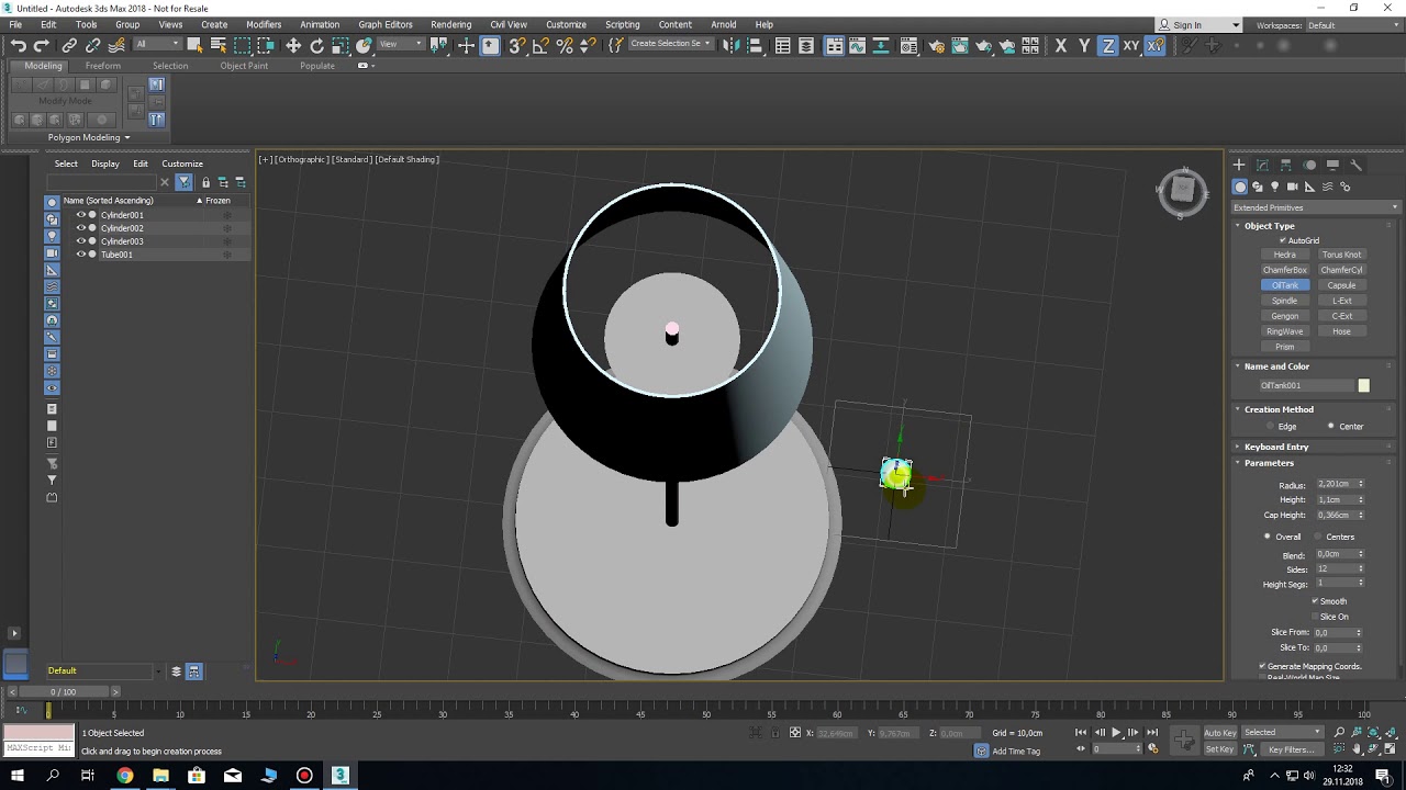 3ds Max 2018 - Ders 34 Basit Modelleme Örnekleri 4