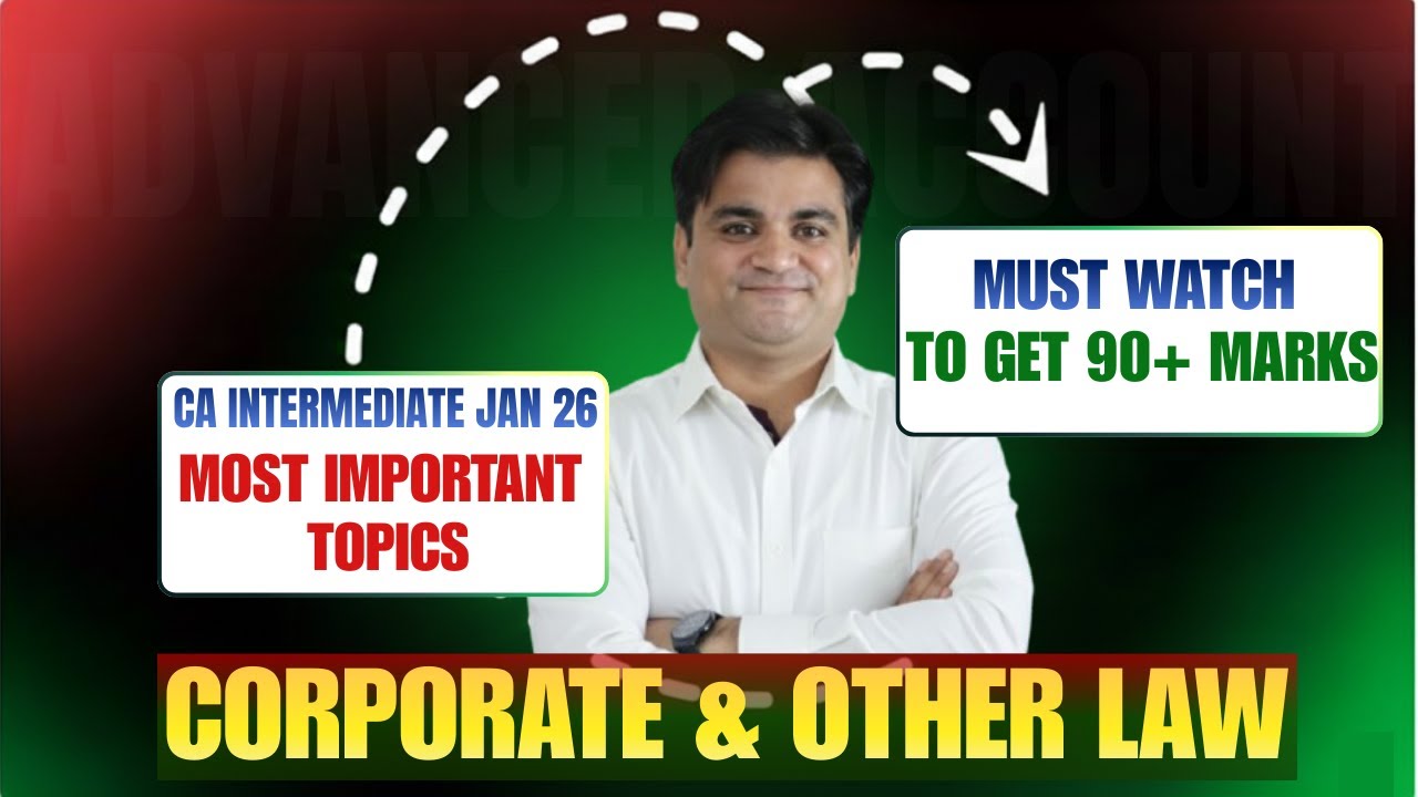 Most Important Questions for CORPORATE & OTHER LAW || CA Inter Jan 26 | ABC Analysis | Must Watch |