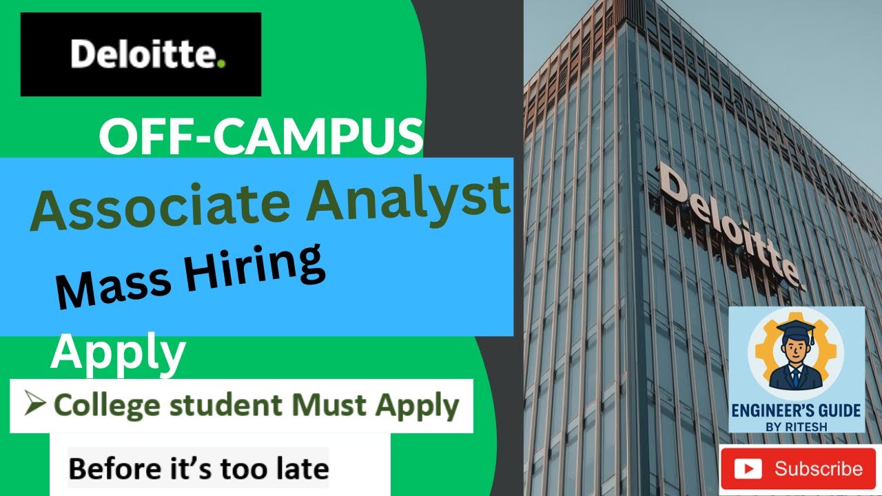Deloitte Associate Analyst 2026 | Mass hiring | Apply now