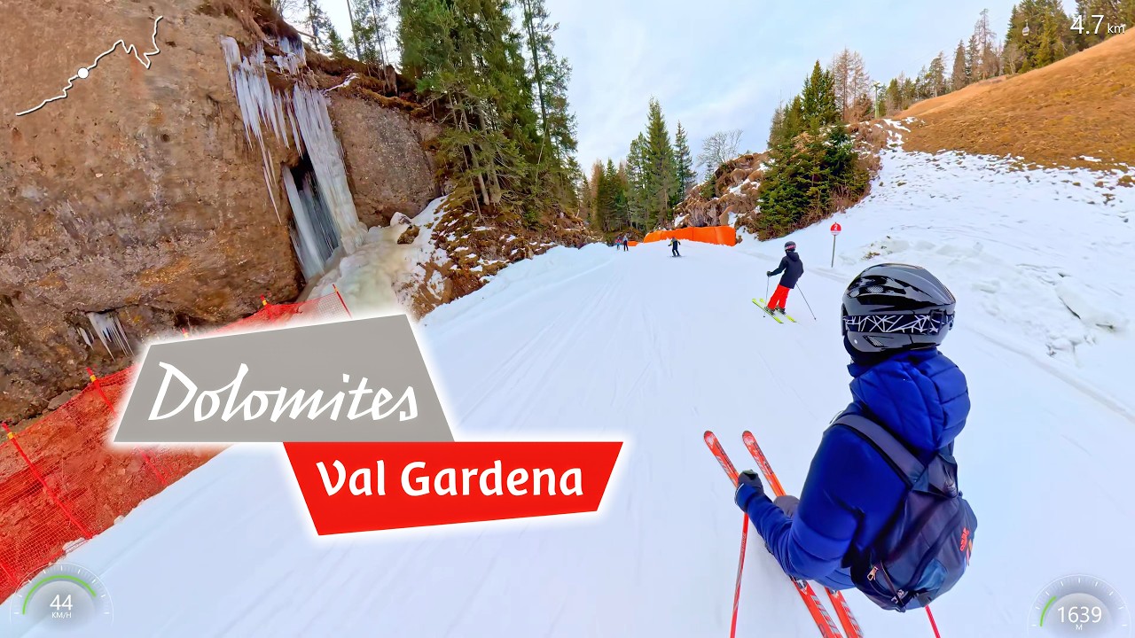 Катание на лыжах ⛷️ Трасса Ла Лонгия (Валь Гардена) – Эпик Сечеда ➜ Спуск Ортизеи в Доломитовых А...