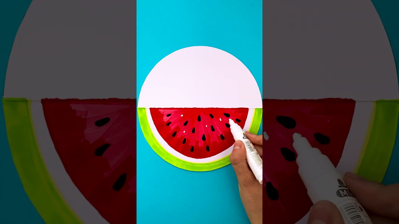 🍉✨ Make a 3D Watermelon from Paper & Your Creativity! 🎨✂️#fundiy #creativecrafts #papercraft