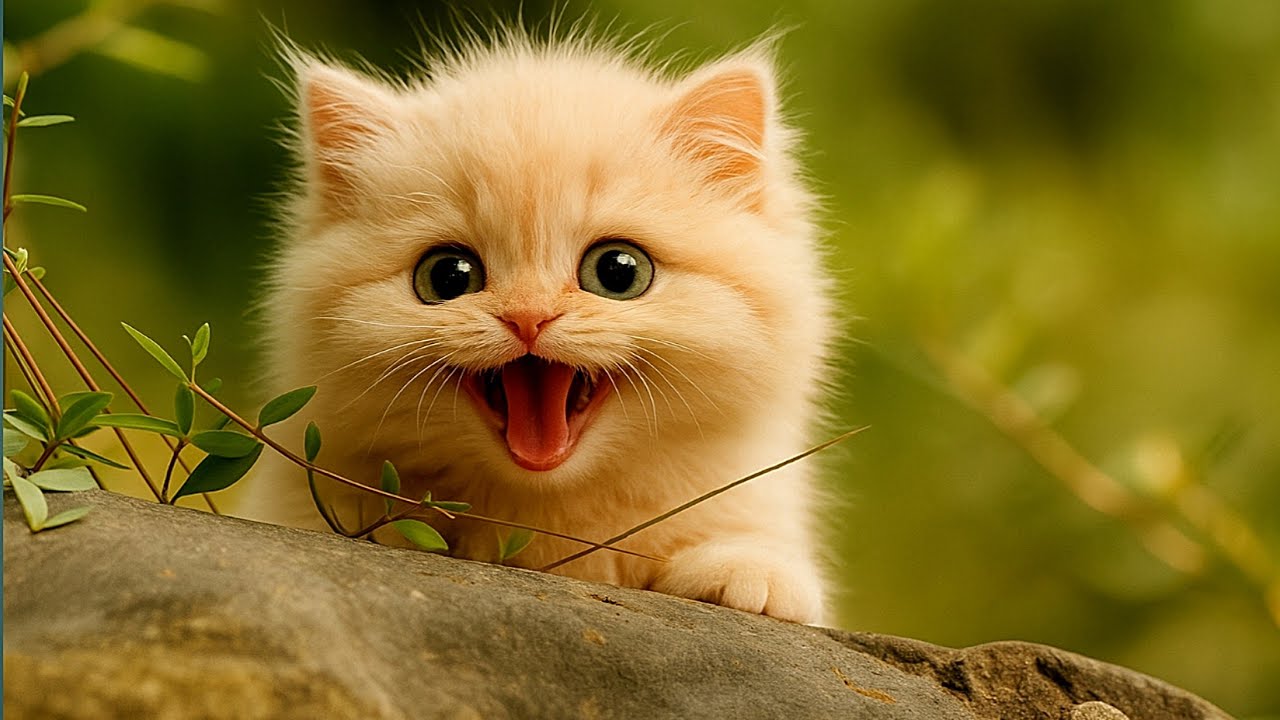 Adorable Cute Kitten Meowing Loudly| Cutest Sound Ever! 