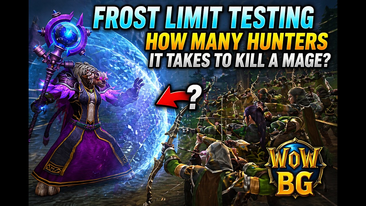 Frost Limit Testing - How many hunters it takes to kill a mage? WoW BG #worldofwarcraft #pvp #gaming