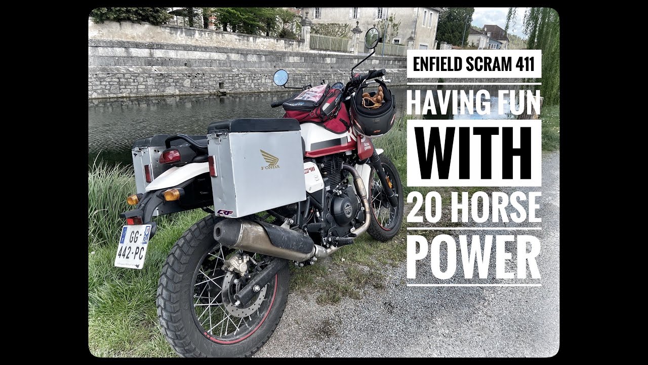 Enfield Scram 411, Having fun with 20 horse power in France. #royalenfield
