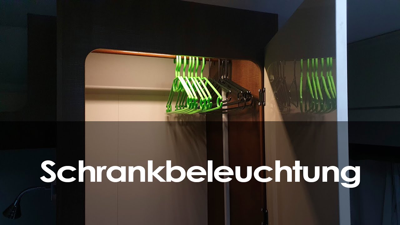 LED Schrankbeleuchtung im Wohnmobil / Wohnwagen einbauen ohne zu bohren oder Kabel zu verlegen