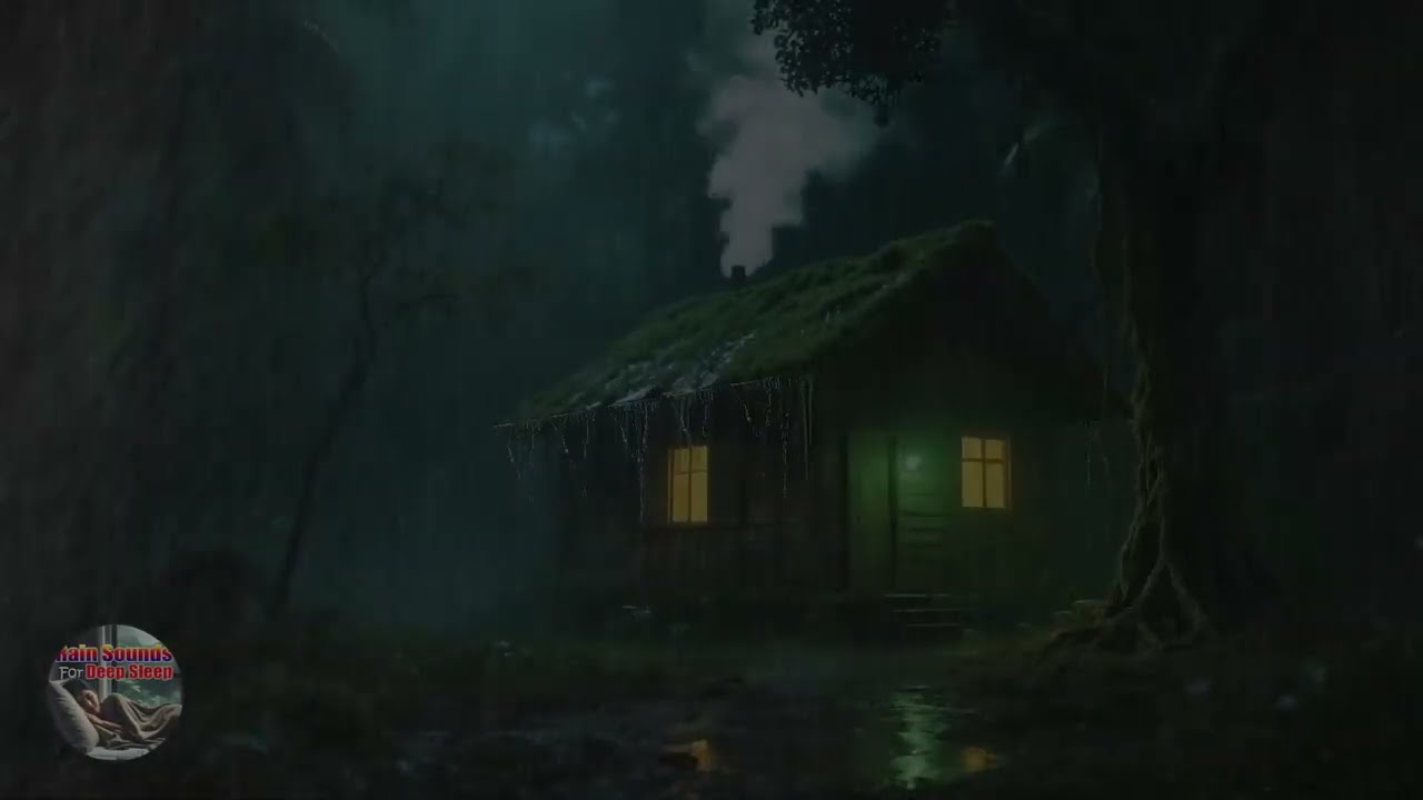 Instant Calm | Relaxing Rain Sounds in a Misty Forest Cabin for Peaceful Sleep 🌙🌧️