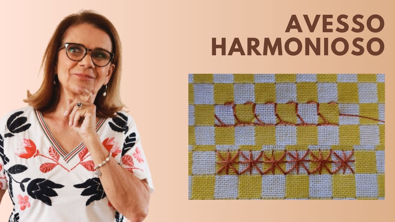 BORDADO EM TECIDO XADREZ - AVESSO HARMONIOSO