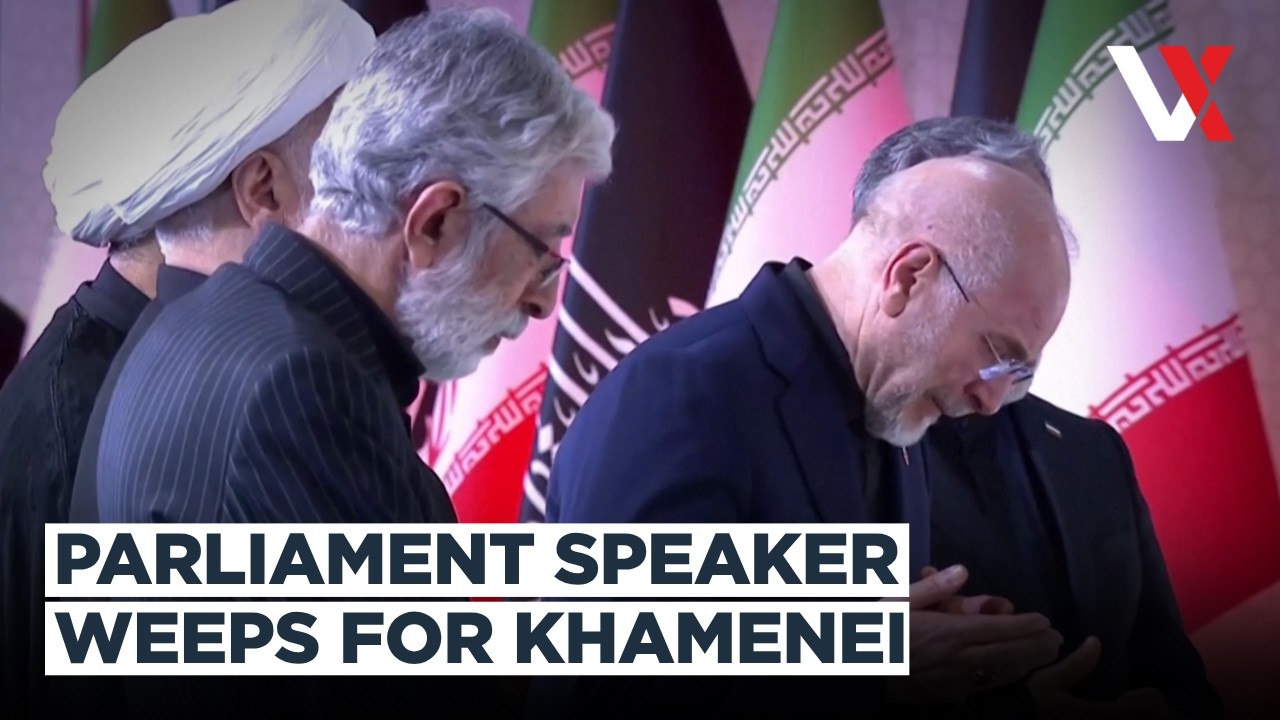 Qalibaf Breaks Down At Khamenei Funeral | Iran Leaders Mourn Slain Supreme Leader | VERTEX